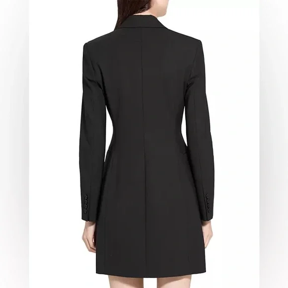 THEORY | Wool Blend Blazer  Black Dress  Size 00 - Picture 7 of 11